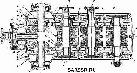 реверсивно-раздаточная коробка автокран